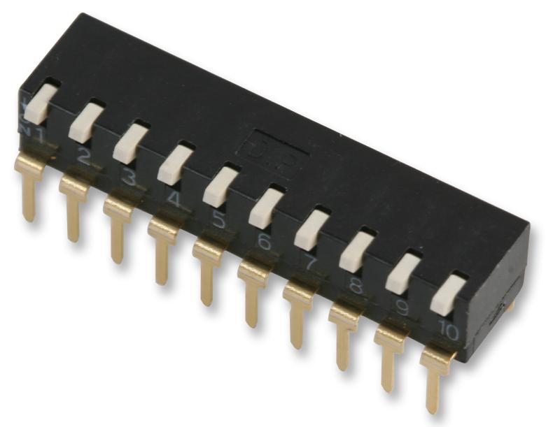 A6DR-0100 BY OMZ DIP SWITCH, SPST, 0.03A, 30VDC, THT OMRON