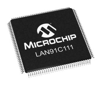 LAN91C111-NU CONTROLLER, ENET, MAC+PHY, 128TQFP MICROCHIP