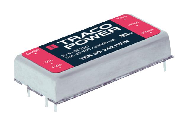 TEN 30-2412WIN CONVERTER, DC TO DC, 12V, 2.5A, 30W TRACO POWER