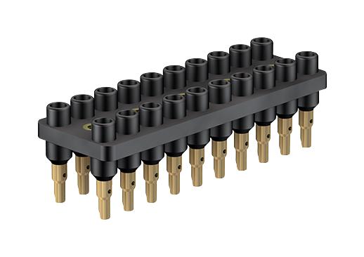 63.9358-21 SOCKET, 20 POLE, 12MM, BLACK STAUBLI