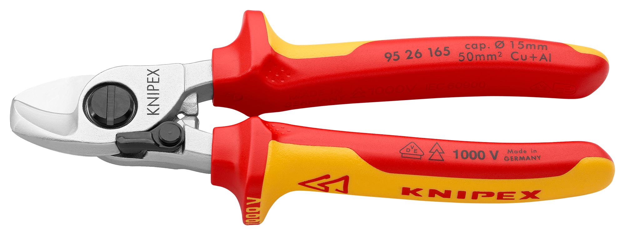 95 26 165 VDE CABLE SHEARS WITH OPENING SPRING KNIPEX