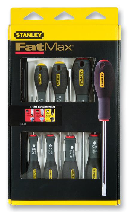 65-437 SCREWDRIVER SET, 8PC WITH RACK STANLEY FAT MAX