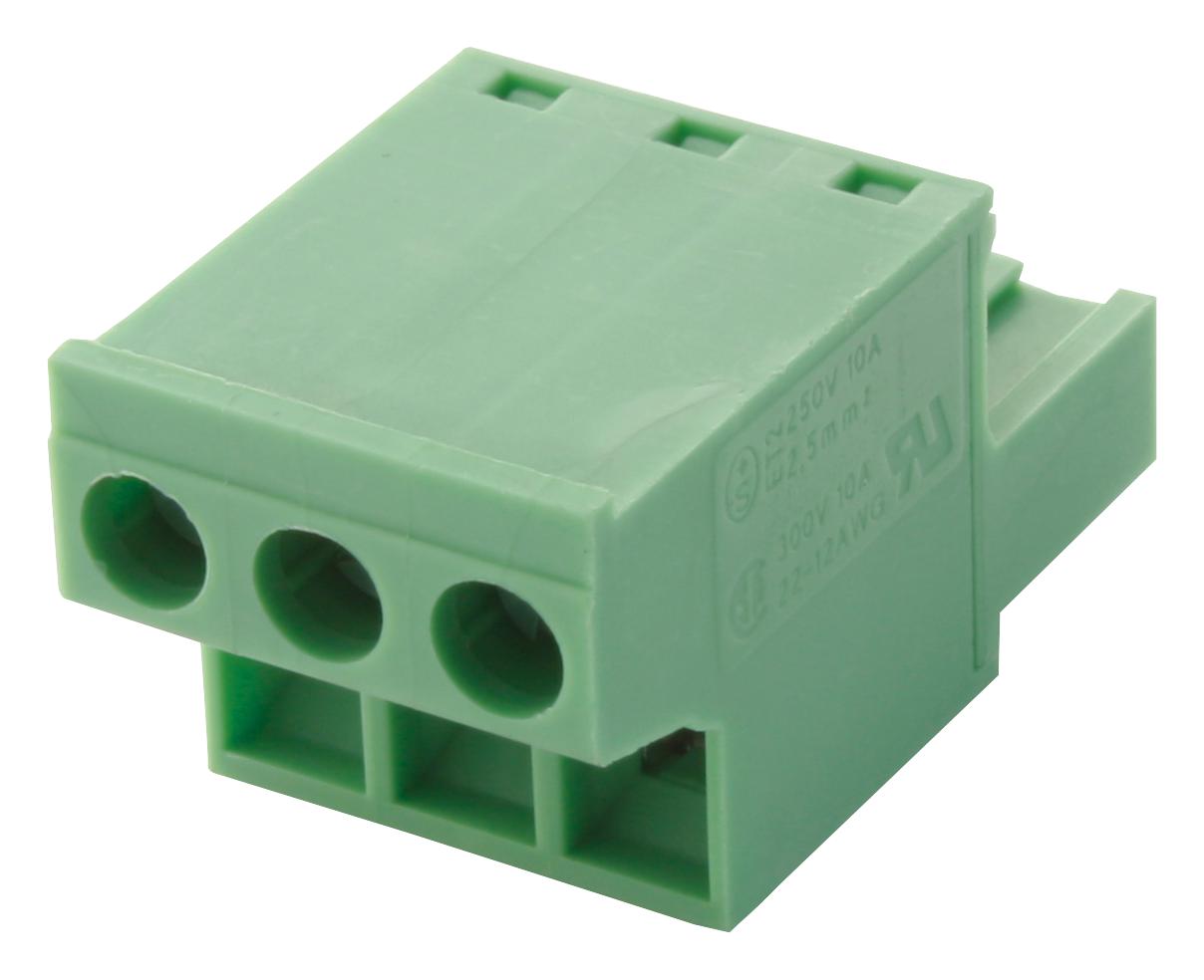 FRONT-MSTB2,5/3-ST-5,08 TERMINAL BLOCK, PLUGGABLE, 3POS, 12AWG PHOENIX CONTACT