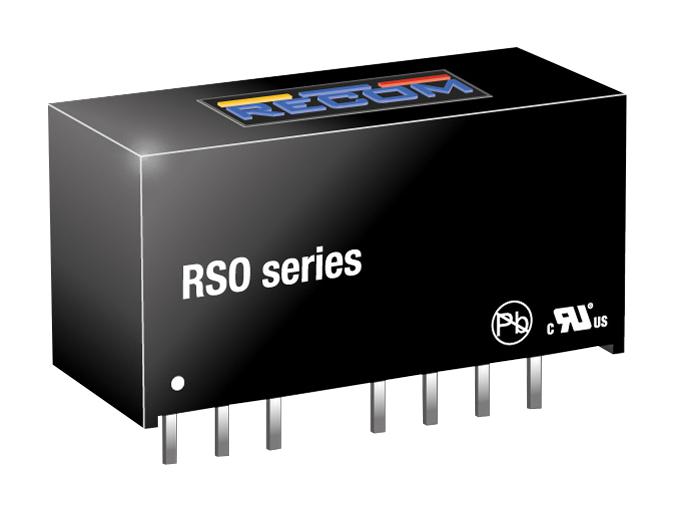 RSO-0505S CONVERTER, DC/DC, 1W, 05V, SIP8 RECOM POWER