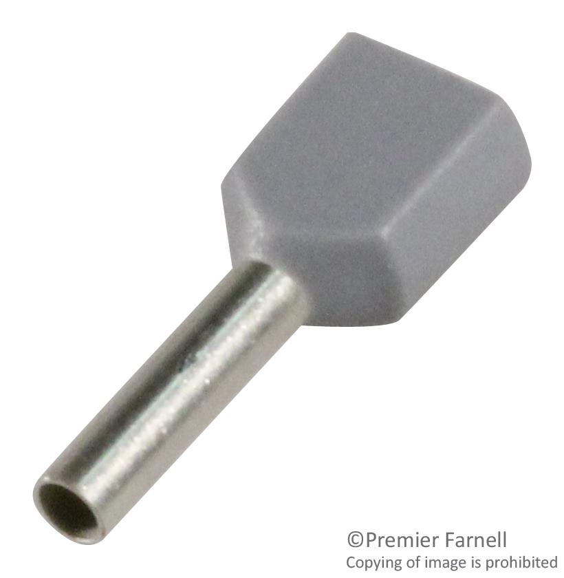 1-966144-0 TERMINAL, WIRE FERRULE, 11AWG, GREY AMP - TE CONNECTIVITY
