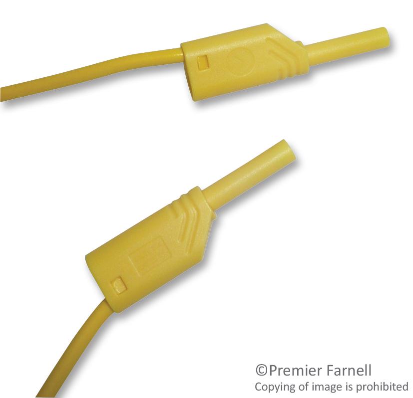 934087103 TEST LEAD, YELLOW, 500MM, 1KV, 32A HIRSCHMANN TEST AND MEASUREMENT