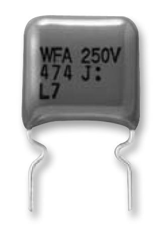 ECWF2W104JAQ CAP, 0.1µF, 450V, 5%, PP, THROUGH HOLE PANASONIC