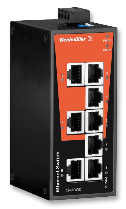 1240900000 ETHERNET SWITCH, 8 X RJ45 PORTS WEIDMULLER