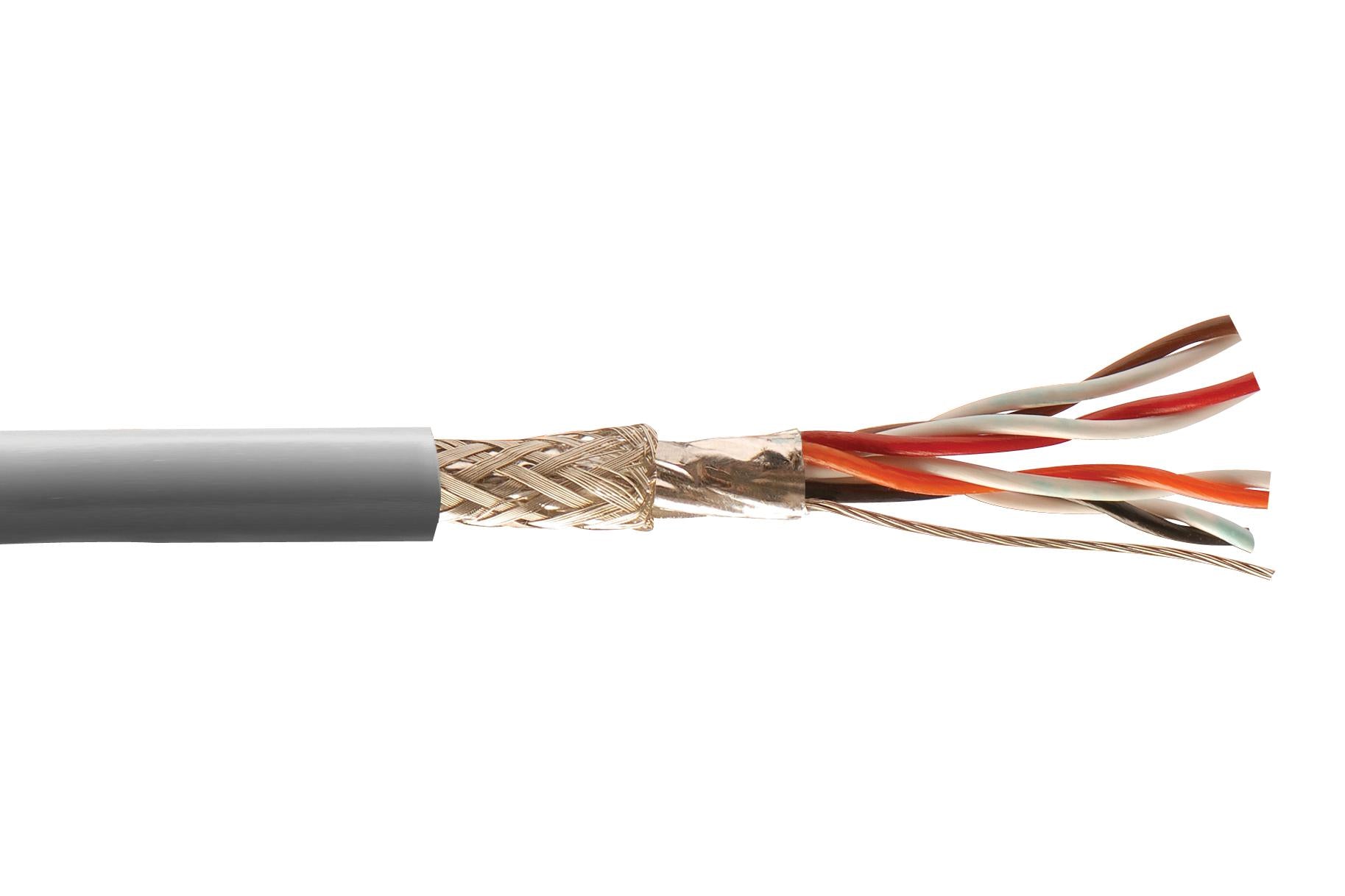 B965024 GE321 SHIELDED CABLE, 2 PAIR, 0.56MM2, 50M ALPHA WIRE