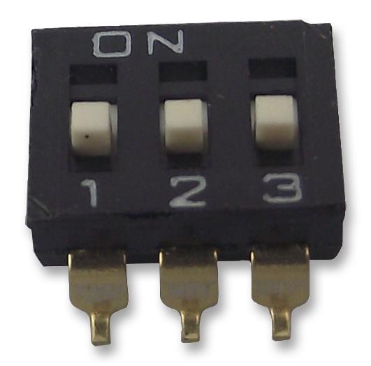 A6S3104H SWITCH, DIP, RAISED ACTUATOR, 3 WAY OMRON