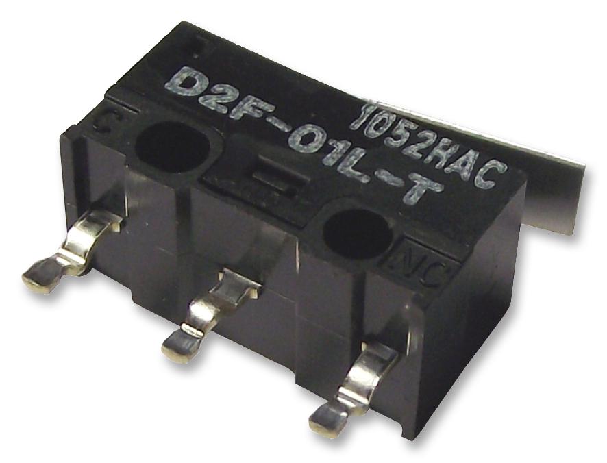 D2F01LT MICROSWITCH, HINGE LEVER, 0.1 OMRON