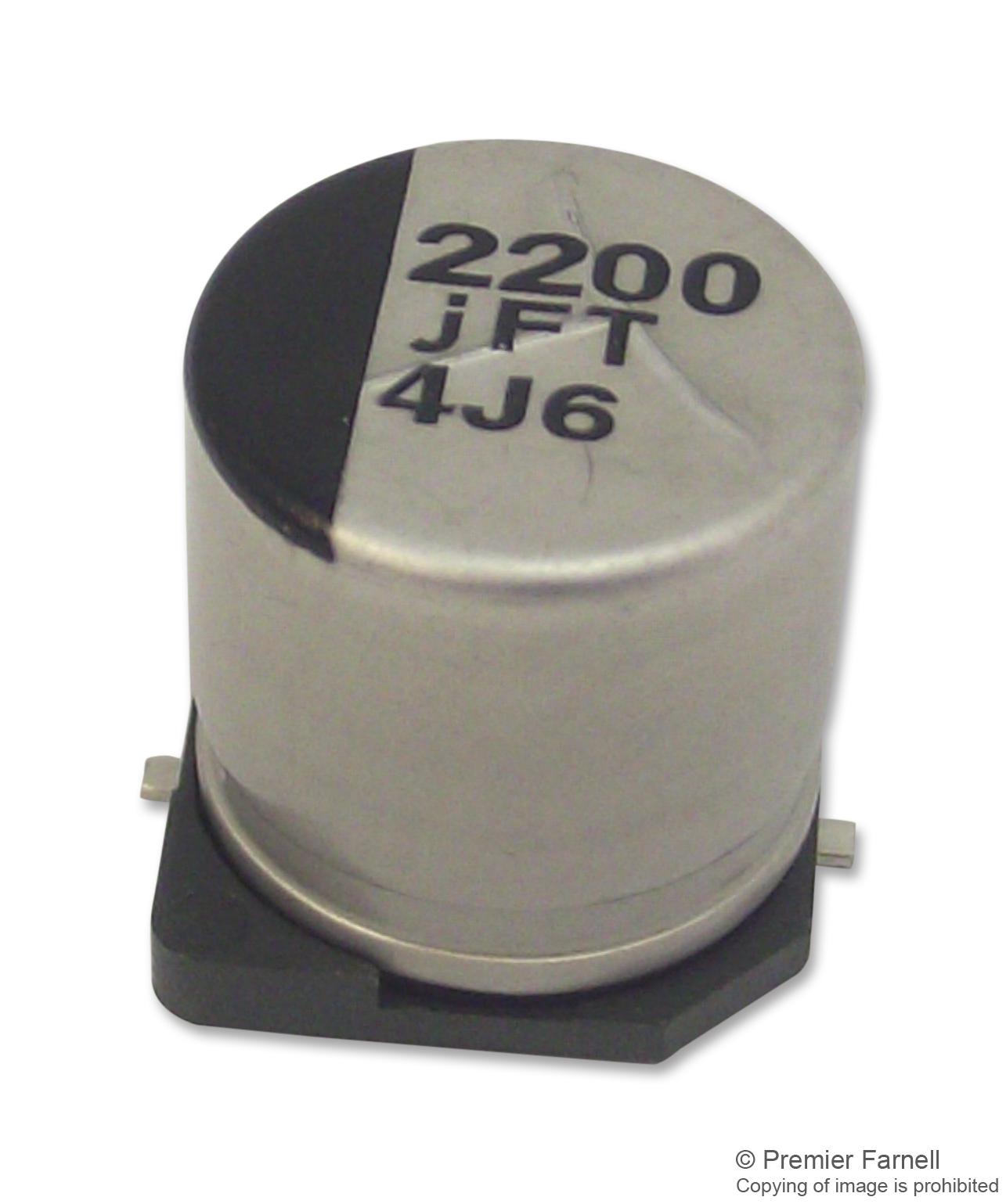 EEEFT0J222AP CAP, 2200µF, 6.3V, RADIAL, SMD PANASONIC