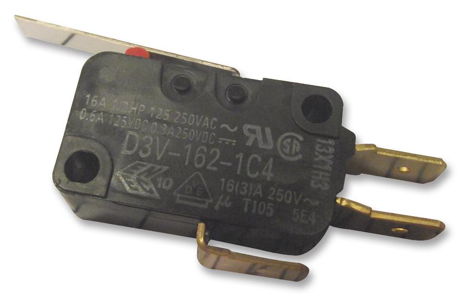 D3V-162-1C4 MICROSWITCH, SPDT, 16A, LEVER OMRON
