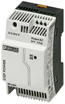 STEP-PS/1AC/24DC/1.75 PSU, DIN RAIL, 24V, 1.75A PHOENIX CONTACT