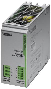 TRIO-PS/1AC/24DC/10 PSU, DIN RAIL, 24V, 10A PHOENIX CONTACT