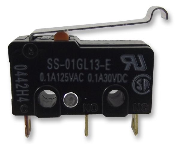 SS-01GL13-E MICROSWITCH, 0.1A, SIM ROLLER, SPDT OMRON