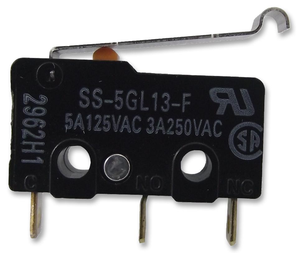 SS-5GL13-FD MICROSWITCH, 5A, SIM ROLLER, SPDT, PCB OMRON