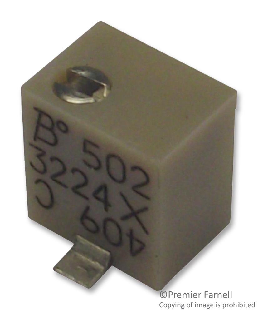 3224X-1-200E TRIMMER, POT, 20 OHM, 10%, 12TURN, SMD BOURNS