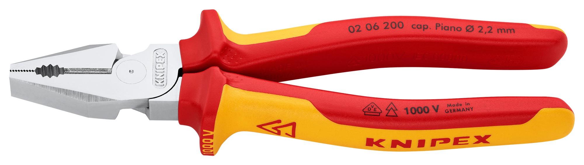 02 06 200 PLIER, COMBINATION, 13MM, INSULATED KNIPEX