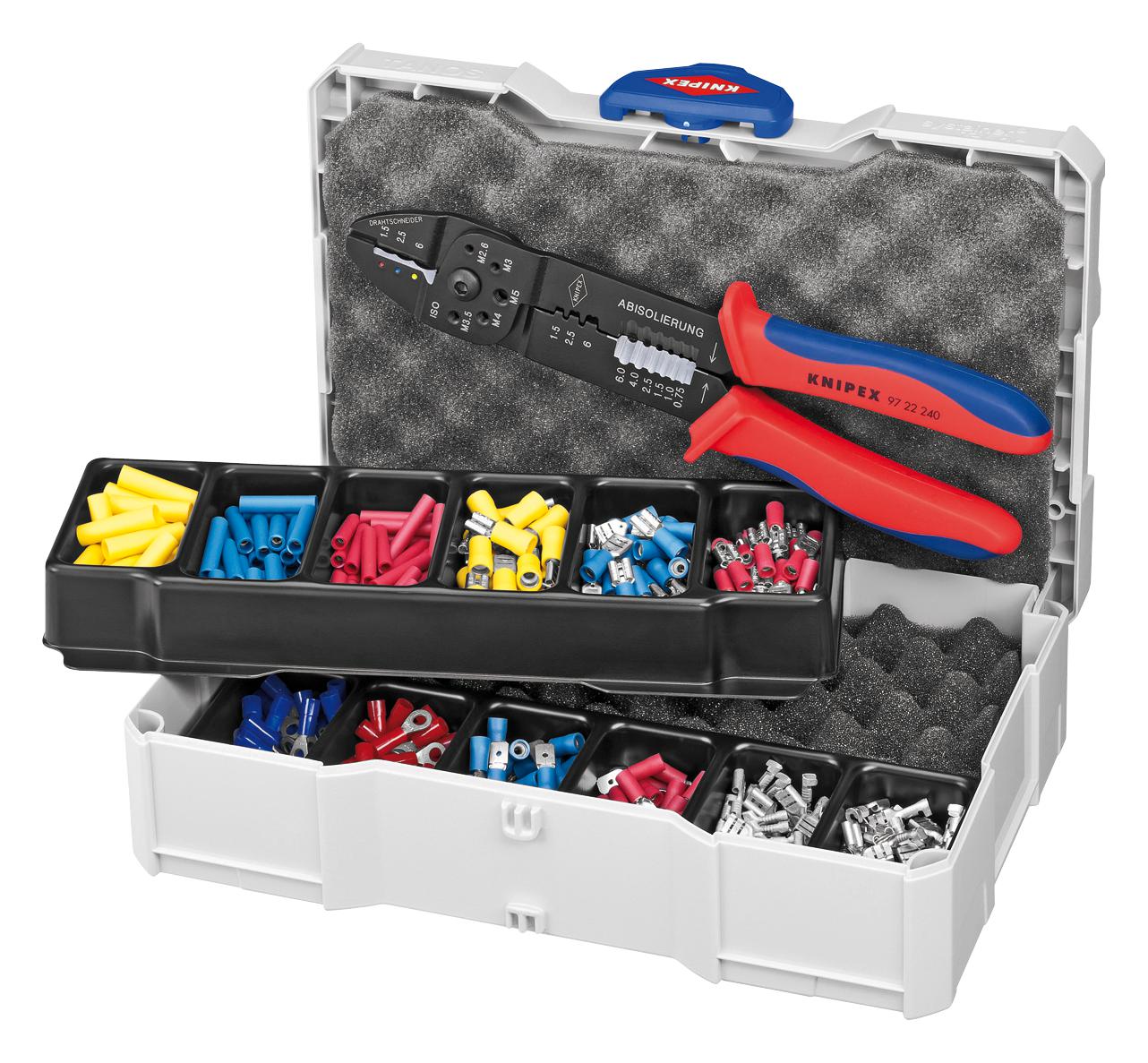 97 90 25 CRIMPING KIT, WITH CRIMP TOOL, 301PC KNIPEX