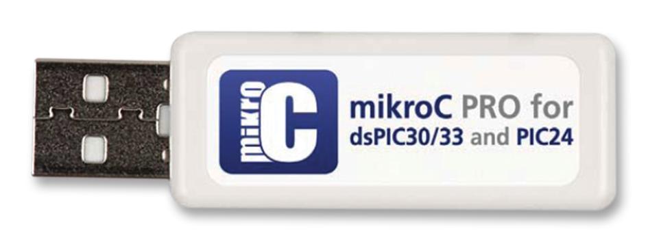 MIKROE-734 SW, USB DONGLE, MIKROC PRO, DSPIC/PIC24 MIKROELEKTRONIKA
