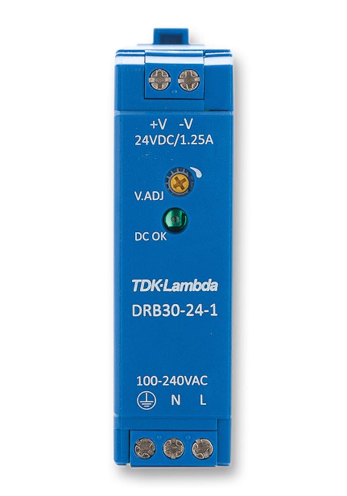 DRB-30-24-1 POWER SUPPLY, 30W, 24V, 1.25A TDK-LAMBDA