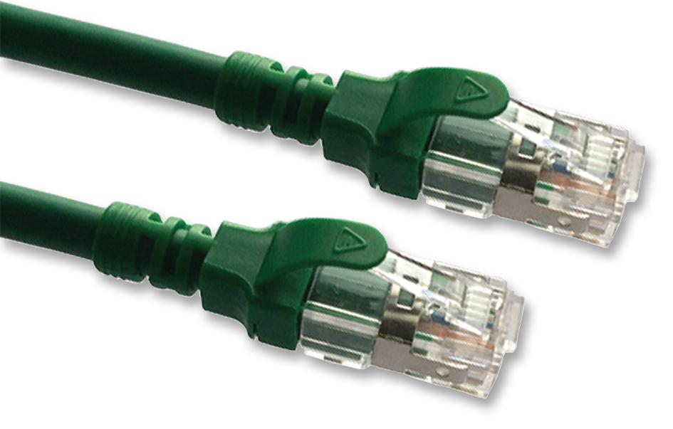 2996AS-0.5G PATCH LEAD, CAT6A, GREEN, 0.5M VIDEK