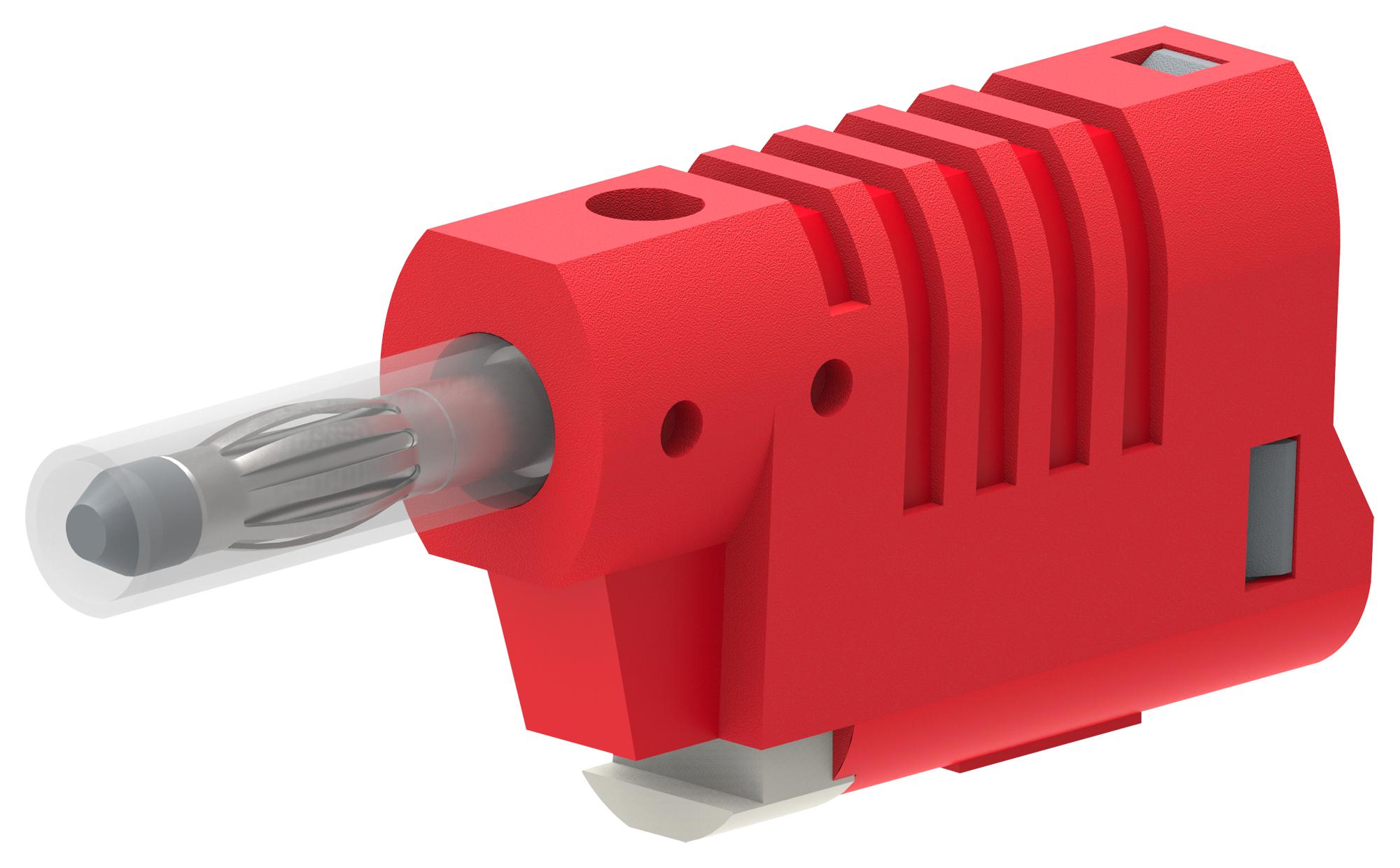 76-1654 RETRACTILE PLUG, 36A, SOLDERLESS, RED TENMA