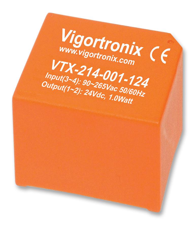 VTX-214-001-103 AC-DC CONV, FIXED, 1 O/P, 1W, 3.3V VIGORTRONIX