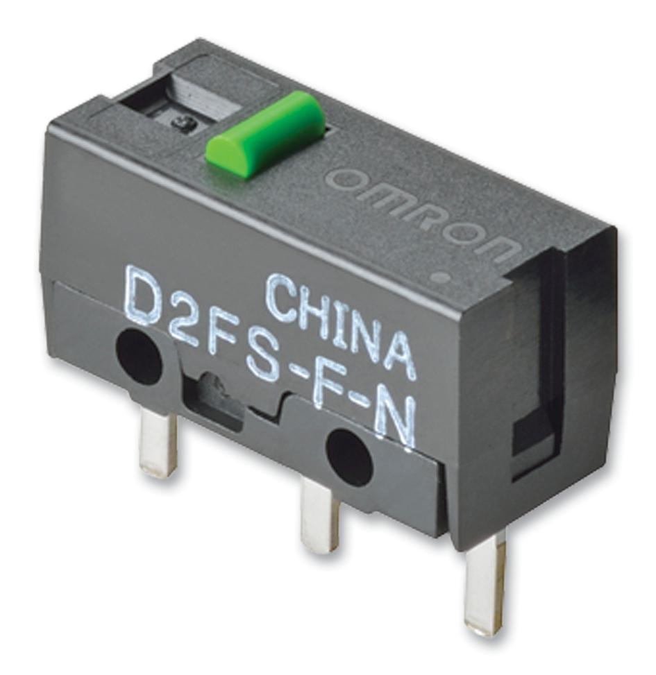 D2FS-F-N MICROSWITCH, PLUNGER, SPST, 0.1A, 6VDC OMRON