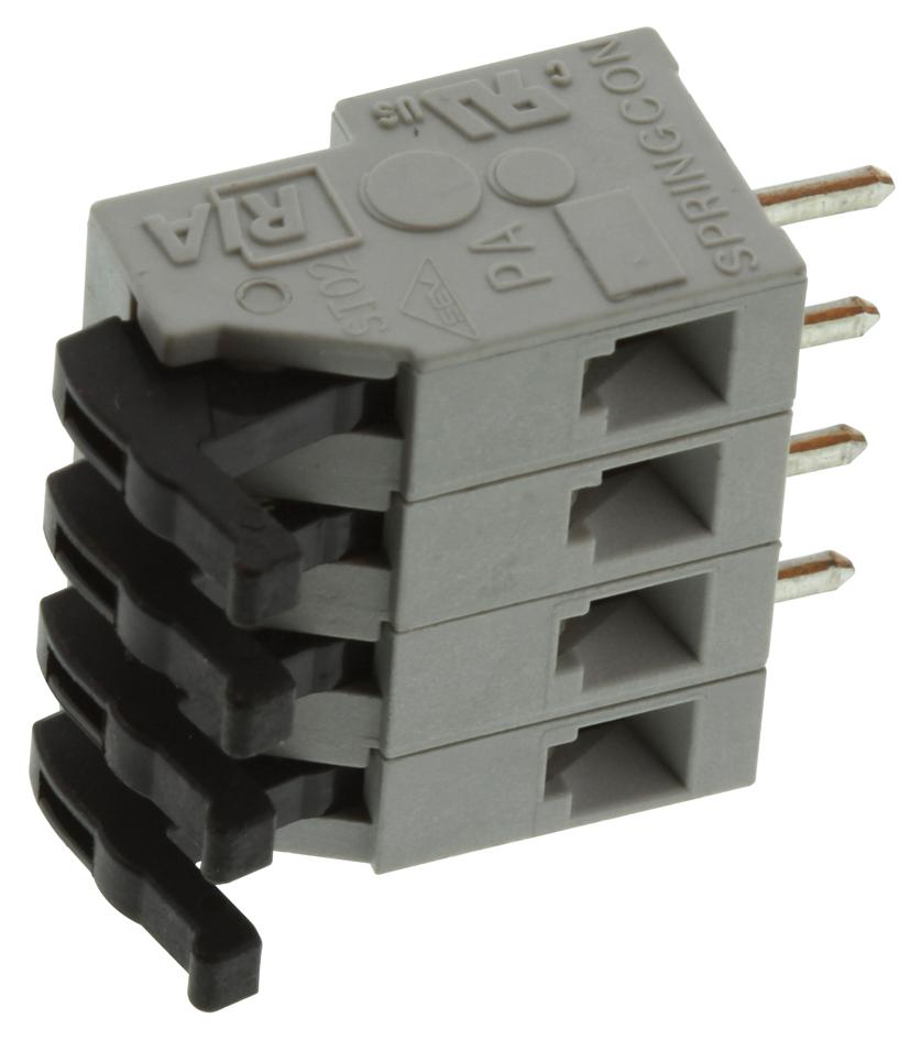 AST0250404 TERMINAL BLOCK, WIRE TO BRD, 4POS, 14AWG METZ CONNECT