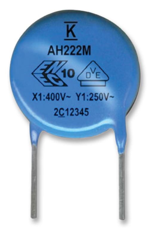 C921U222MUVDBA7317 CAP, 2200PF, 400VAC, 20%, Y5V KEMET