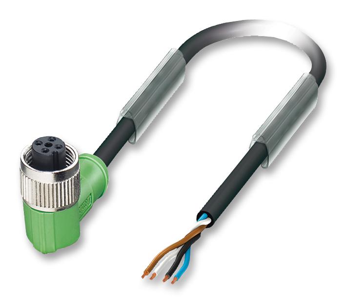 SAC-4P- 3,0-PUR/M12FR SENSOR CABLE, 4POS, M12 R/A SOCKET, 3M PHOENIX CONTACT