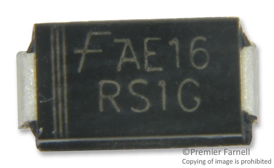 RS1G RECTIFIER, STANDARD, 1A, 400V, DO-214AC ONSEMI