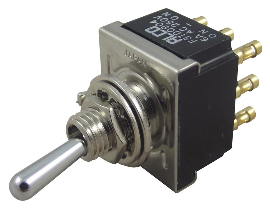 2-6437630-8 TOGGLE SWITCH, 3PDT, 6A, 250V ALCOSWITCH - TE CONNECTIVITY