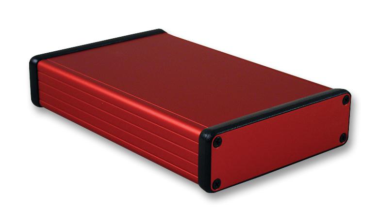 1455L1601RD PCB BOX ENCLOSURE, ALUM, RED HAMMOND