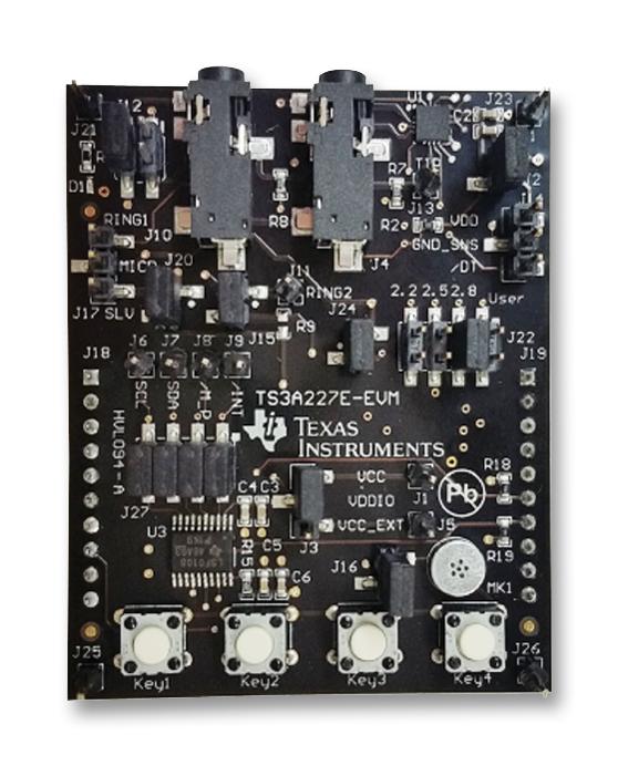 TS3A227E-EVM EVALUATION BOARD, AUDIO HEADSET SWITCH TEXAS INSTRUMENTS