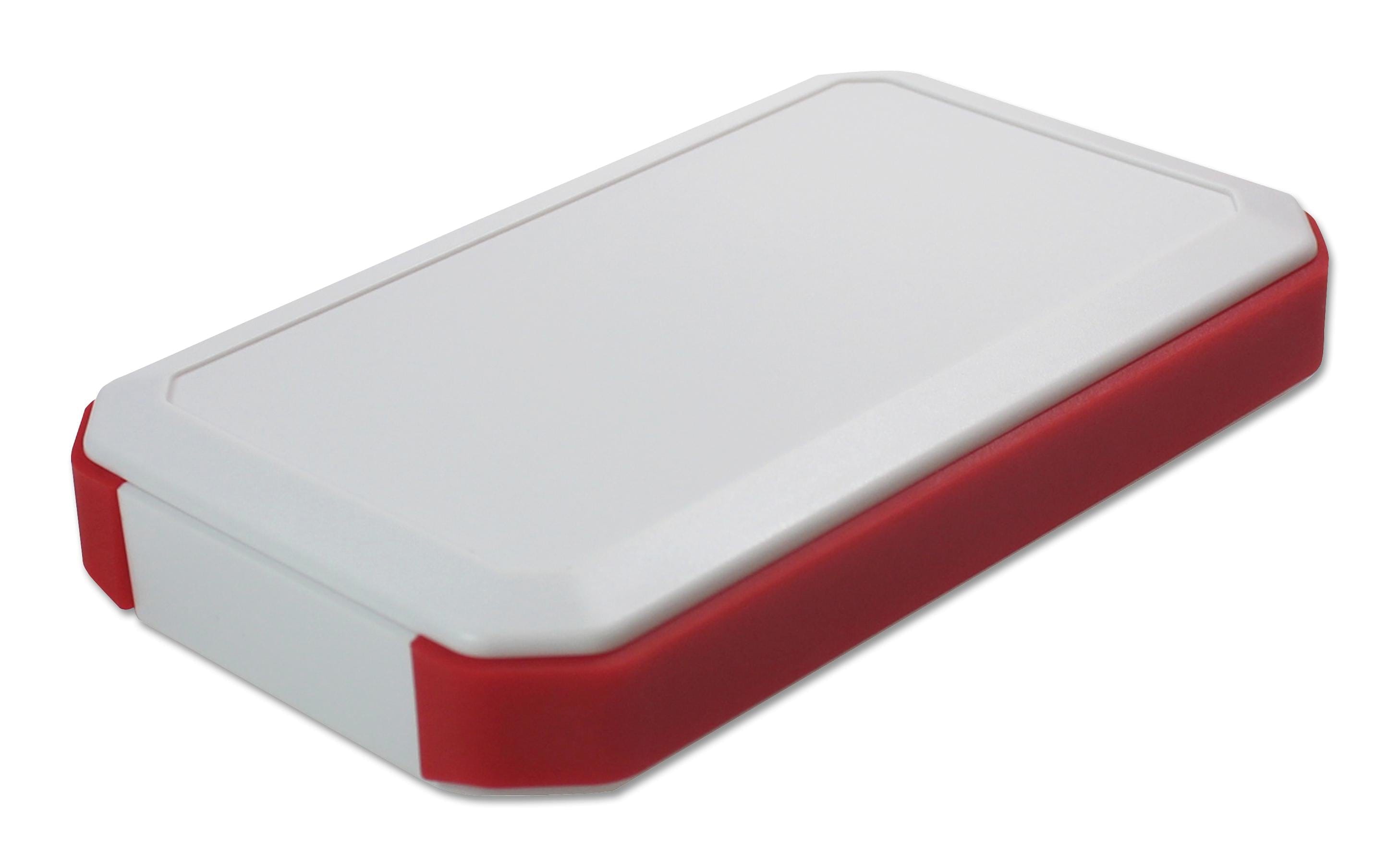 WH145-25-N-WR HANDHELD ENCLOSURE, ABS, WHITE/RED TAKACHI