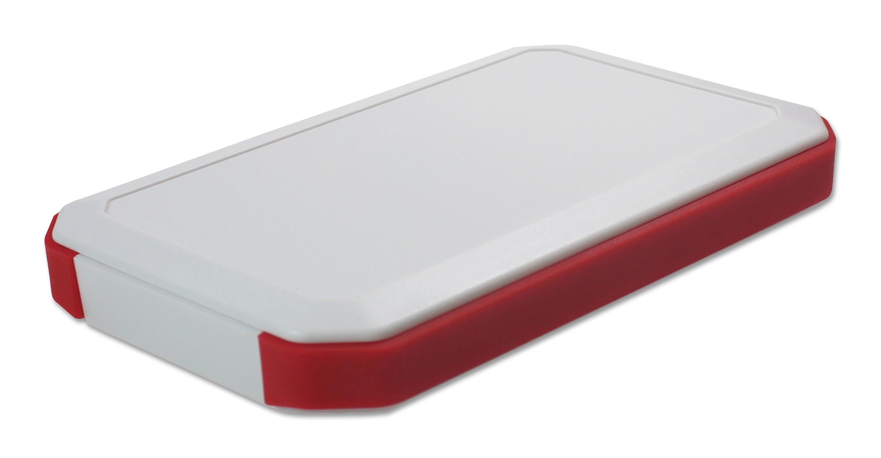 WH145-20-F4-WR HANDHELD ENCLOSURE, ABS, WHITE/RED TAKACHI