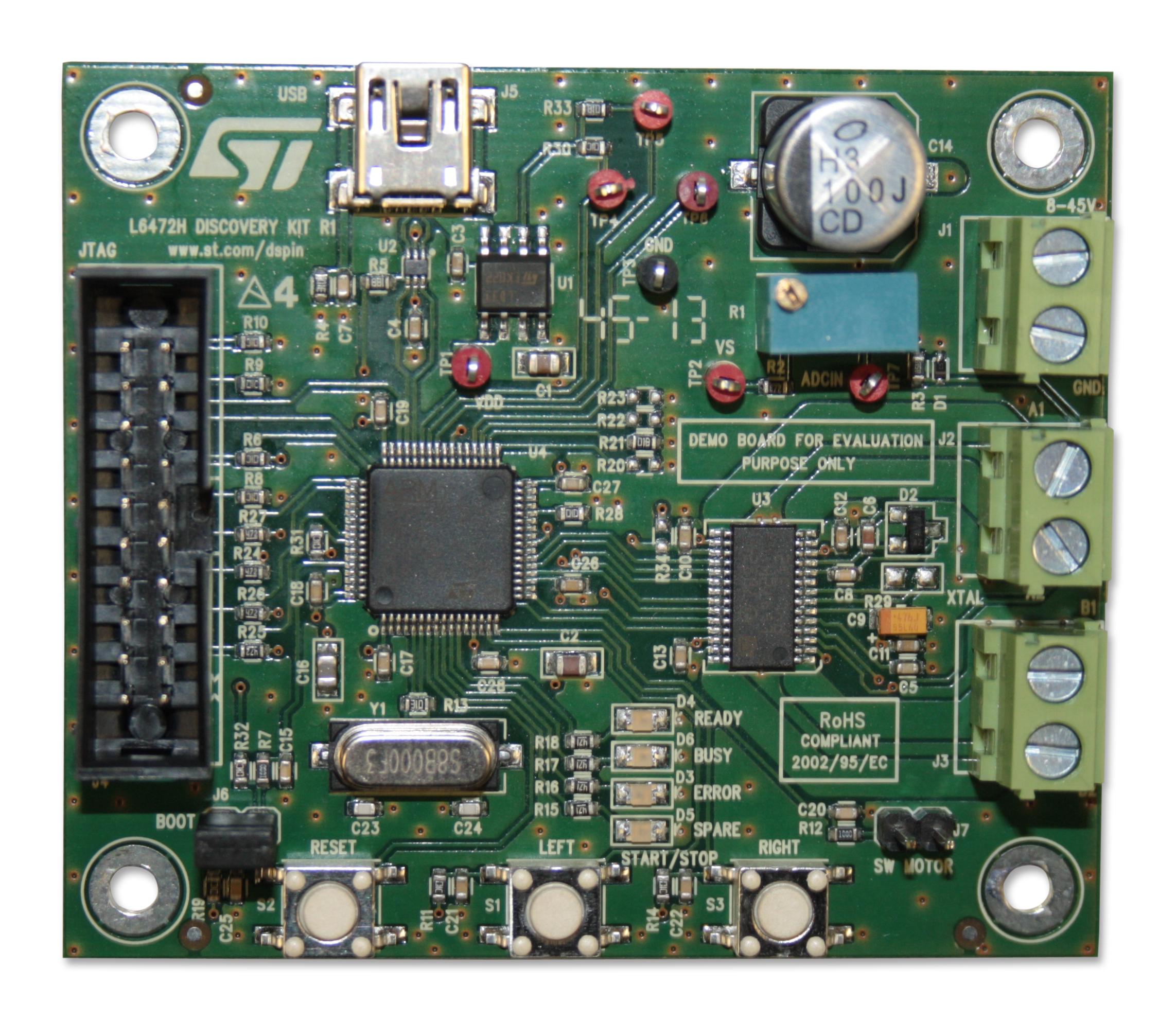 EVAL6472H-DISC DEV BRD, L6472 STEPPER MOTOR DRIV, STM32 STMICROELECTRONICS