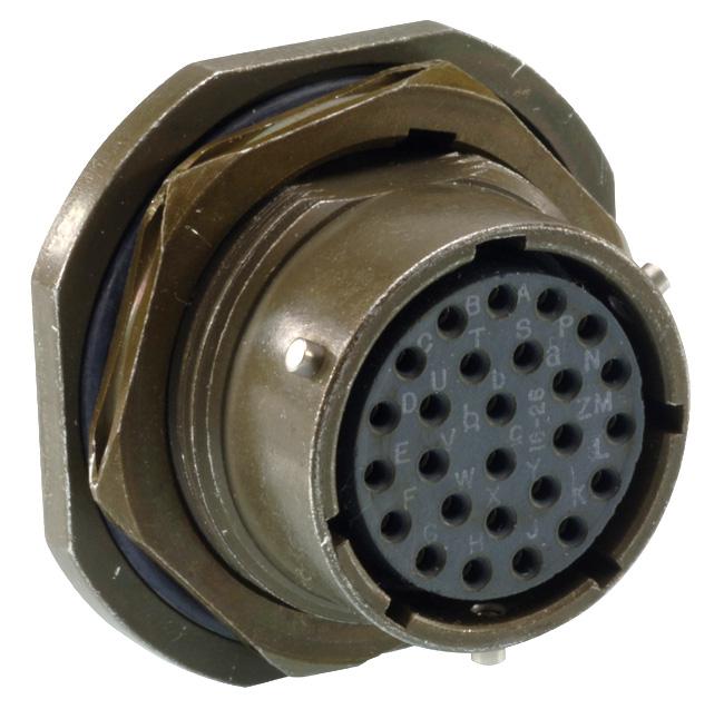 KPT07A10-98SEX CIRCULAR CONNECTOR, RCPT, 10-98, JAM NUT ITT CANNON