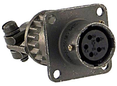 PT00A16-8SX-SR CIRCULAR CONNECTOR, RCPT, 16-8, FLANGE AMPHENOL