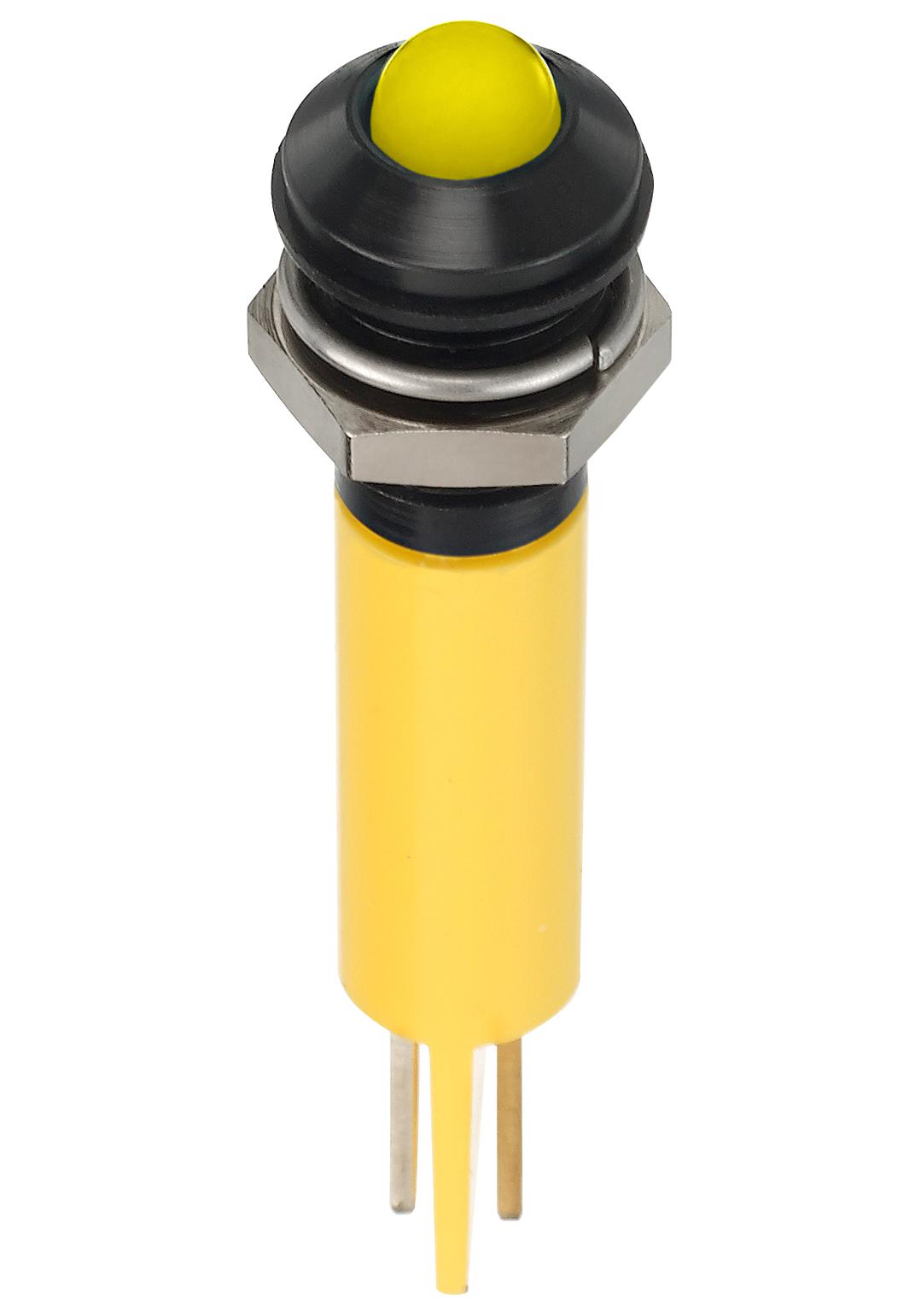 Q8P1BXXHY110E LED INDICATOR, PANEL, 8MM, YELLOW, 110V APEM