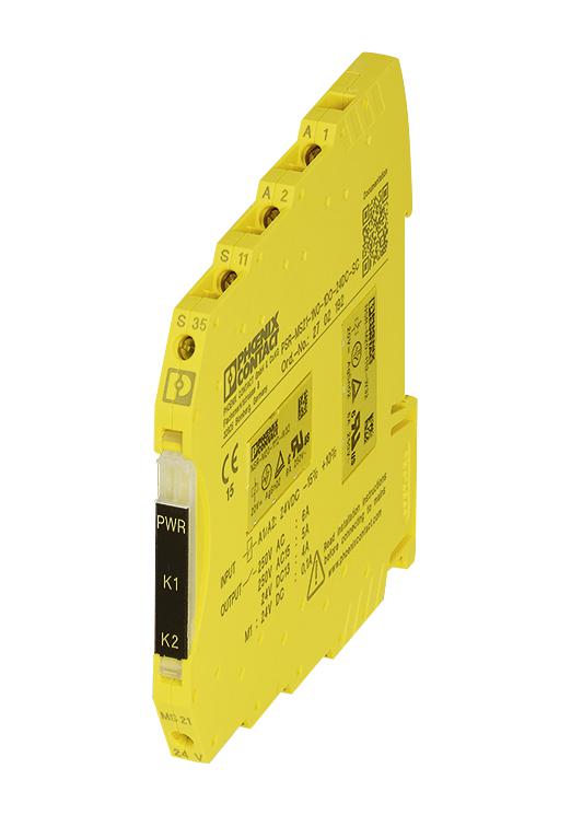 2904953 SAFETY RELAY, 250VAC, 6A, DIN RAIL PHOENIX CONTACT