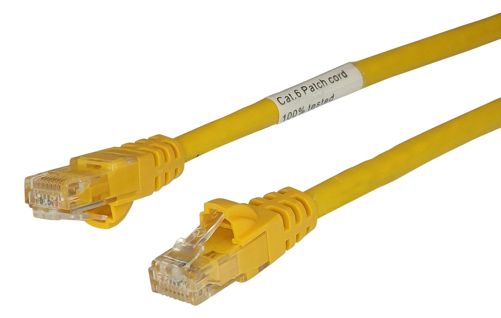 SP5YW PATCH CABLE, RJ45, CAT6, 5M, YELLOW TUK