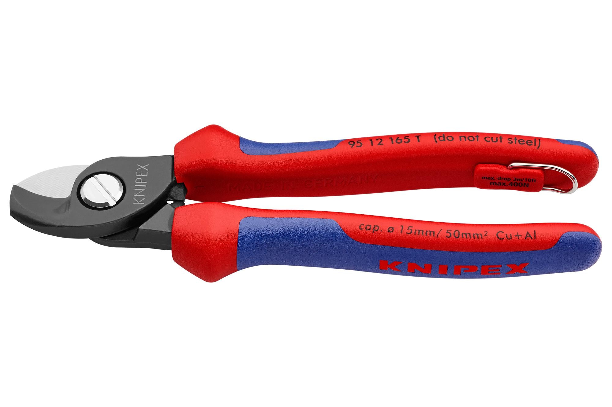 95 12 165 T CABLE SHEAR, BURNISHED, 165MM KNIPEX