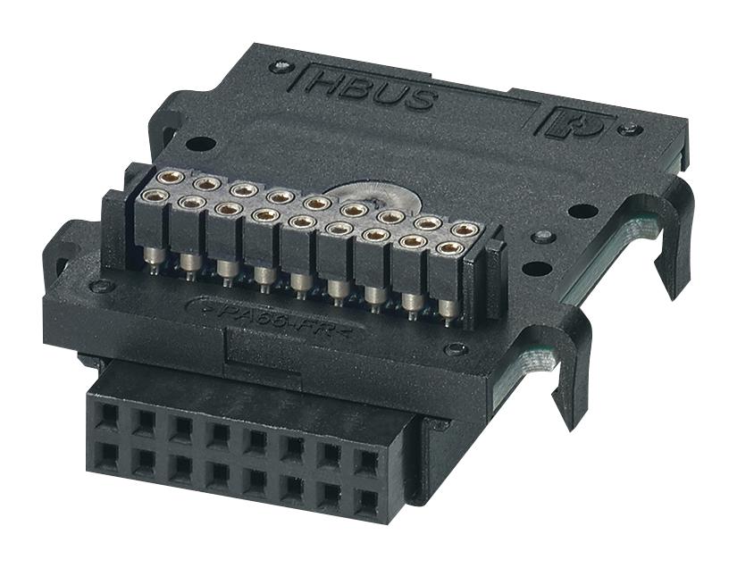 HBUS 35,6-16P-1S BK DIN RAIL CONNECTOR, 35.6MM, POLYAMIDE PHOENIX CONTACT