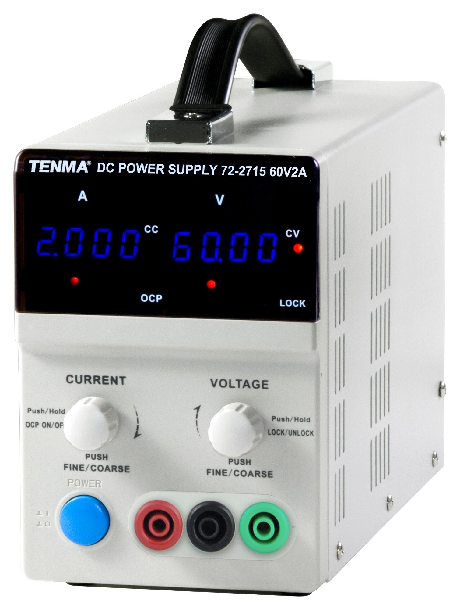 72-2715 BENCH POWER SUPPLY, 1-CH, 60V, 2A, PROG TENMA