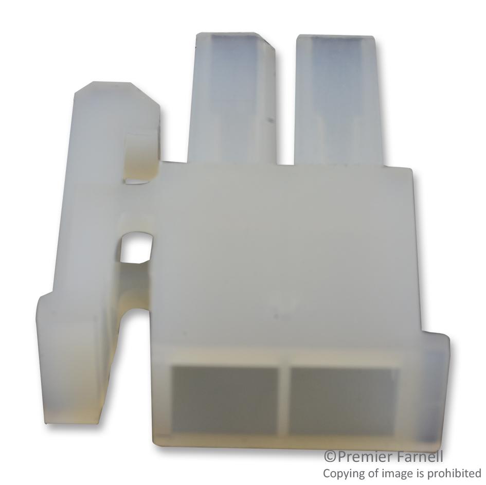 106527-2. RECEPTACLE HOUSING, 2POS, NYLON, NATURAL AMP - TE CONNECTIVITY