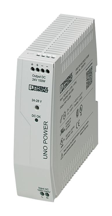 2904376 POWER SUPPLY, AC-DC, 24V, 6.25A PHOENIX CONTACT